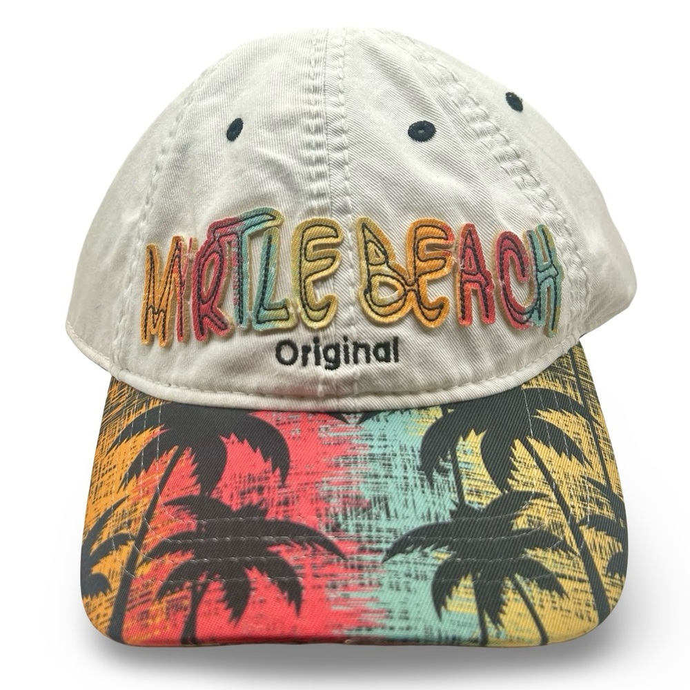 Robin Ruth Myrtle Beach‎ Baseball Cap Tropical Colorful Palm Trees Vibrant Beach